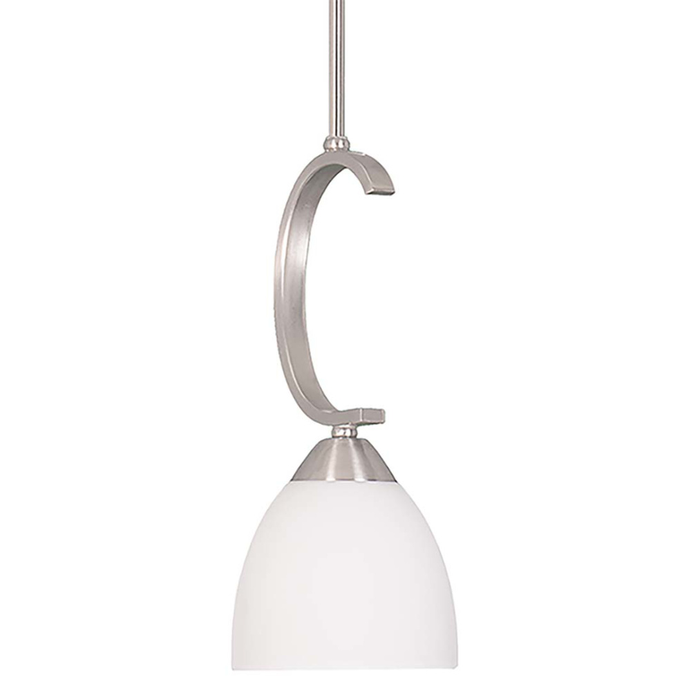 Victoria 1-Light Mini Pendant - NK White Glass Included