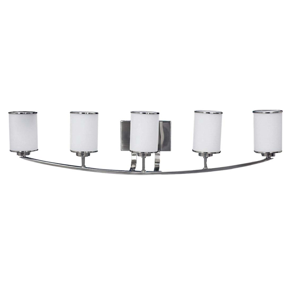 Lexington 5-Light White Glass Vanity - NK