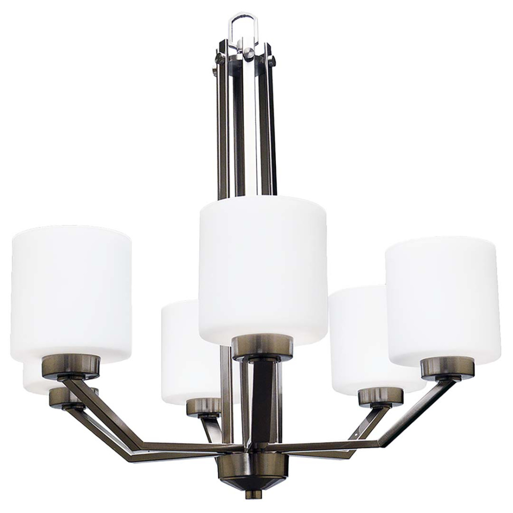Paris 6-Light Chandelier - NK White Cylinder Glass