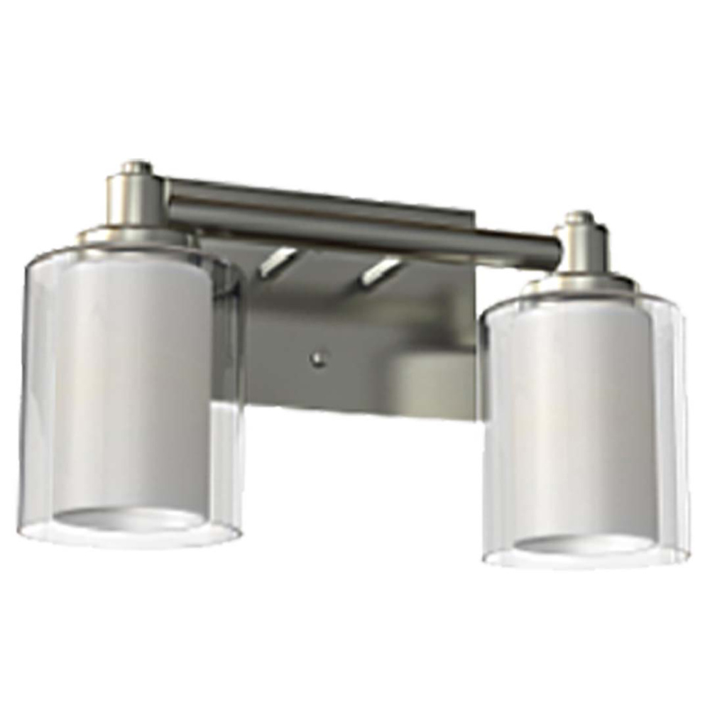 Sonora 2-Light Vanity - NK Clear & White Glass