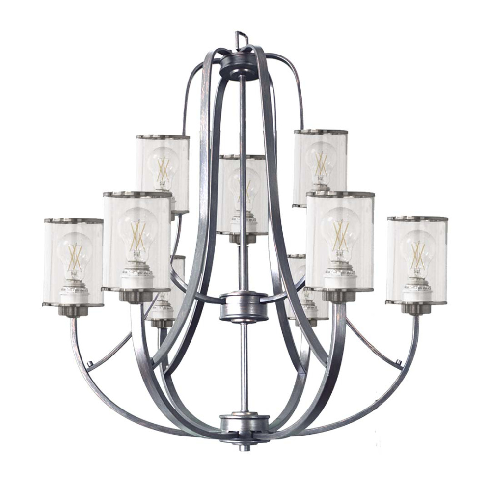 Lexington 9-Light Clear Glass Chandelier - NK