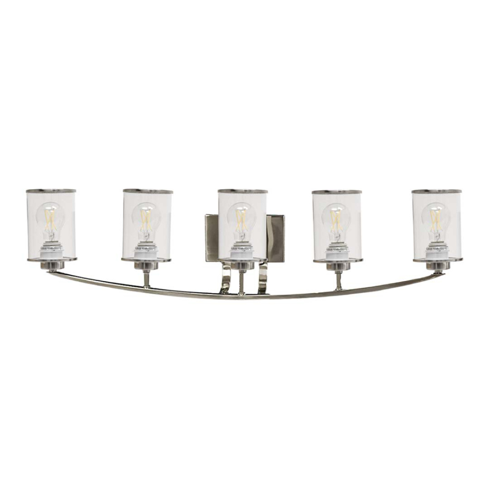 Lexington 5-Light Clear Glass Vanity - NK