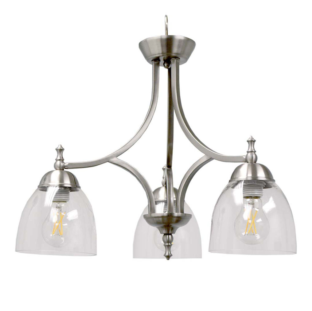 Dallas 3-Light Down Chandelier/Nook-NK