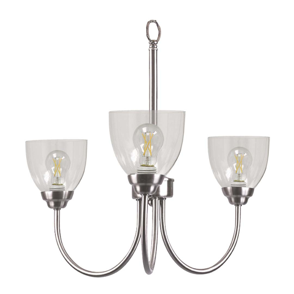 Laredo 3-Light Chandelier - NK Clear Glass