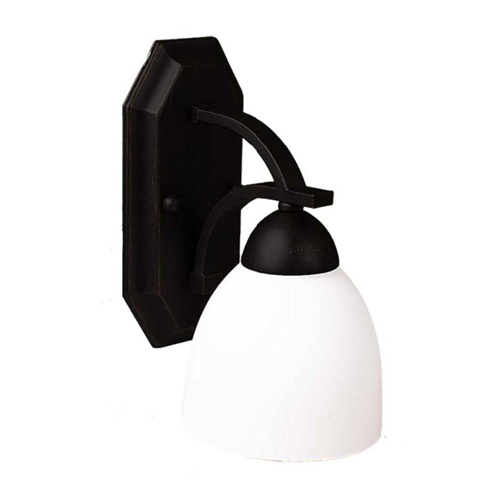 Victoria 1-Light Wall Sconce - MB White Glass