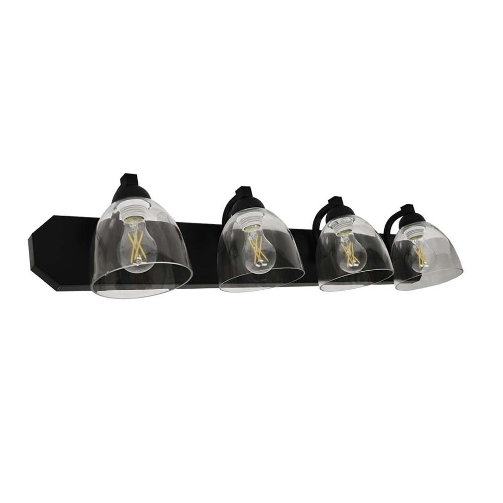 Special Order 4-Light Contemporary Vanity - MB Clear Glass