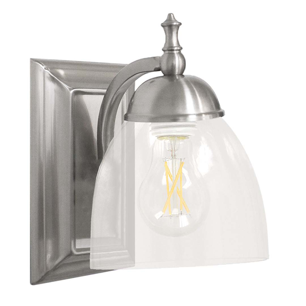 Dallas 1 Light Clear Glass Vanity/Sconce - NK