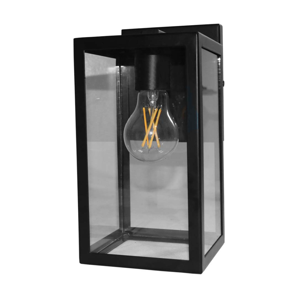 Alu Small Clear Glass Cube Coach Light - MB