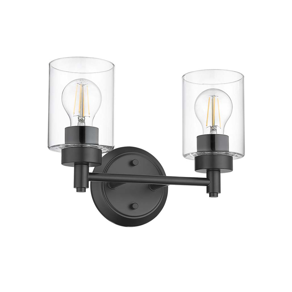 Mincio 2-Light Clear Glass Vanity - MB