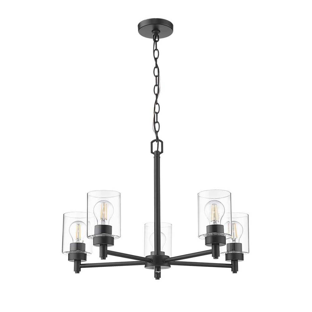 Mincio 5-Light Clear Glass Chandelier - MB
