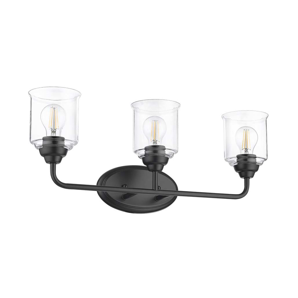 Acheron 3-Light Clear Glass Vanity - MB