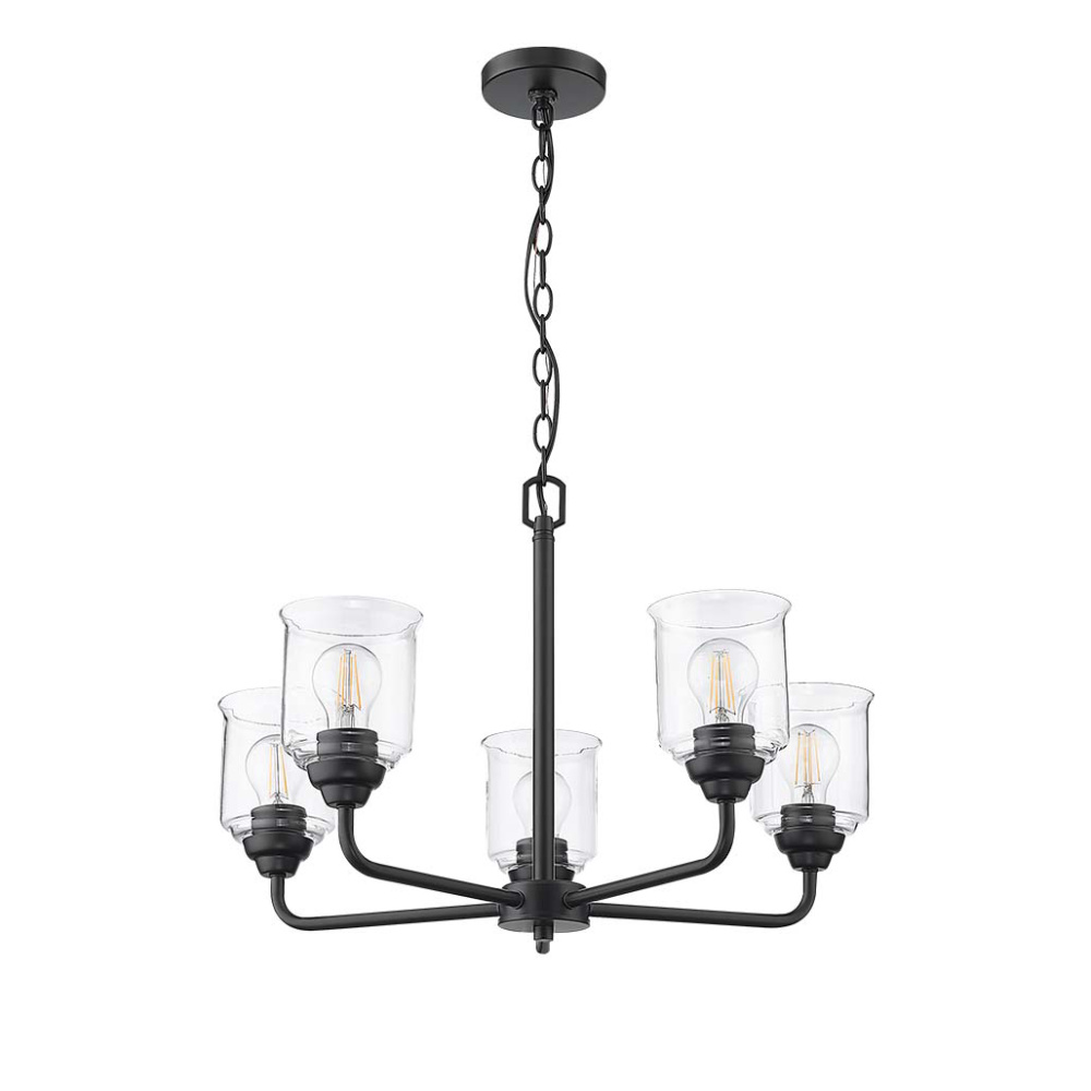 Acheron 5-Light Clear Glass Chandelier - MB
