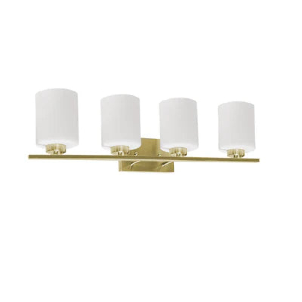 4-Light White Glass Vanity - CG