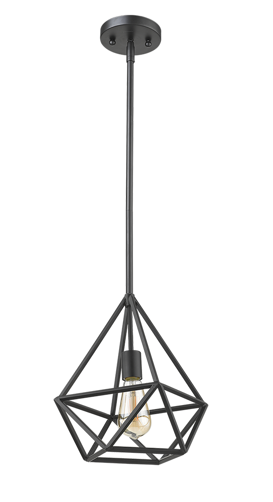 Vivio Vega 1-Light Cage Pendant - Matte Black