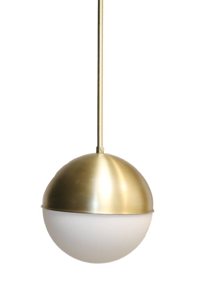 Vivio Oro 10" 1-Light Pendant With Frosted Glass - Matte Gold