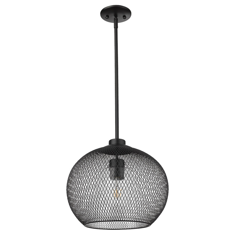 Vivio Florence 1-Light Metal and Mesh Globe Pendant - MB E26