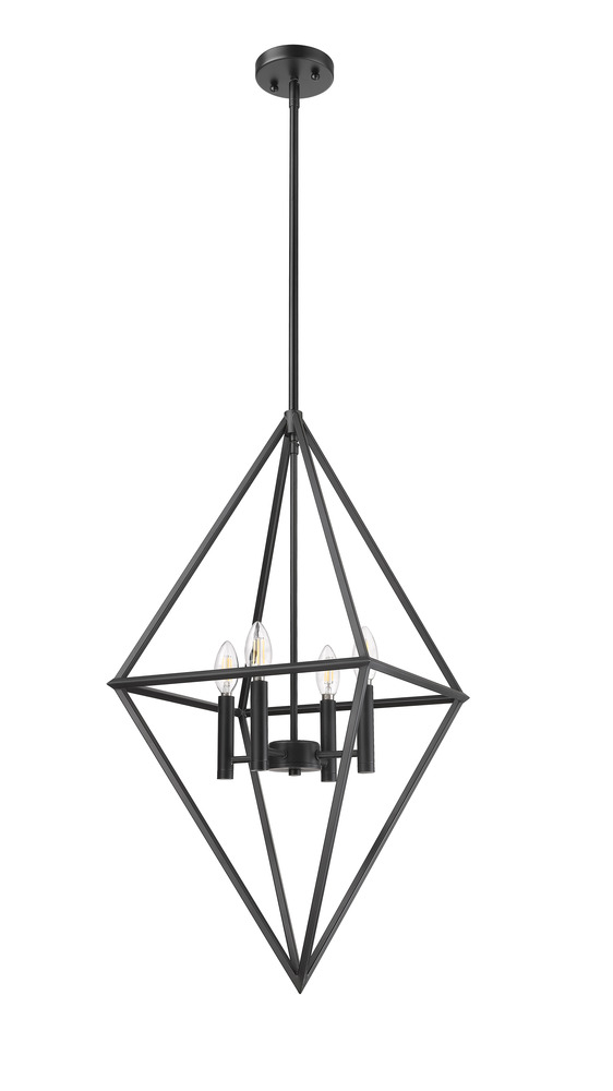 Vivio Gomez 4-Light 20" Geometric Triangle Pendant - MB