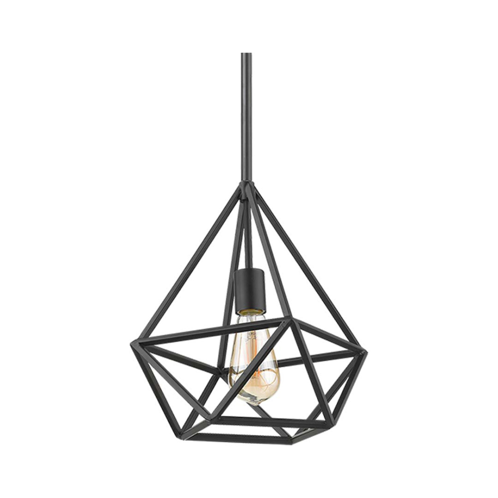 Vivio Vega 1-Light Cage Pendant - Matte Black