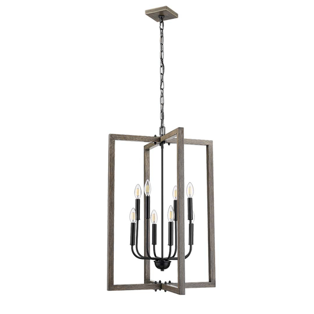 Vivio Roxton 8-Light Entry - MB with Wood Style Accents