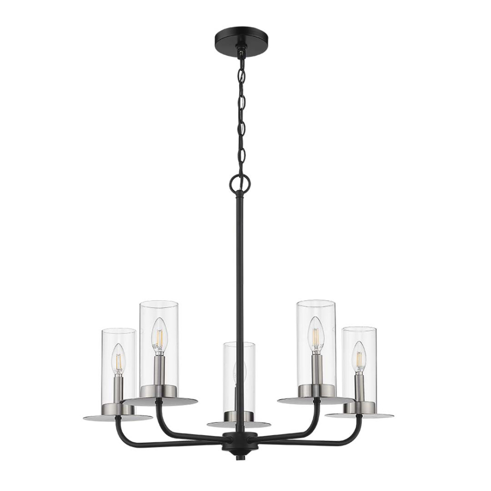 Vivio 5-Light Aura Two-Toned Chandelier - CG,MB,NK