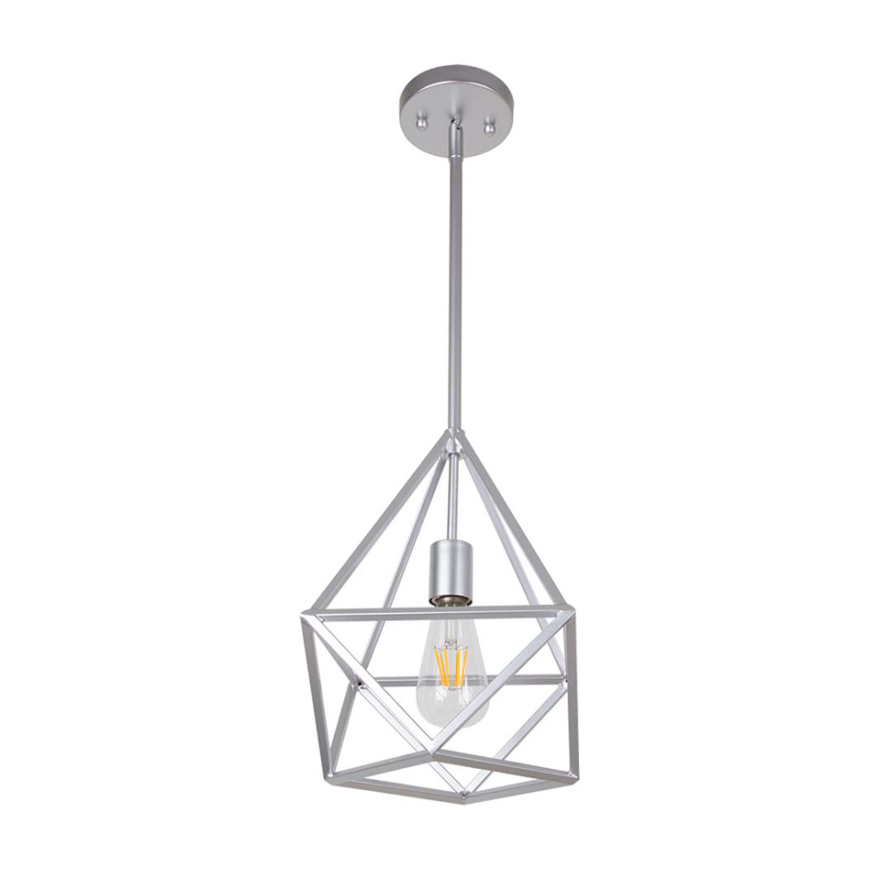 Vivio Vega 1-Light Cage Pendant - Silver