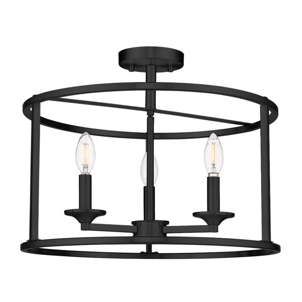 Vivio Alfred 3-Light Round Open Semi-Flush Mount - NK