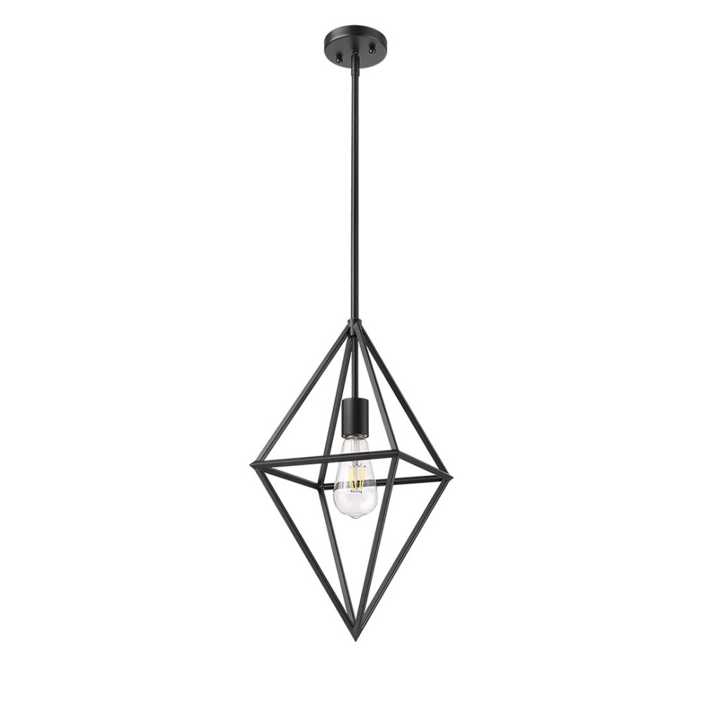 Vivio Gomez 1-Light 12" Geometric Triangle Pendant - MB