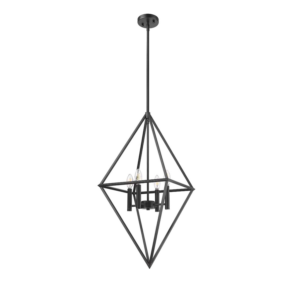 Vivio Gomez 4-Light 20" Geometric Triangle Pendant - MB