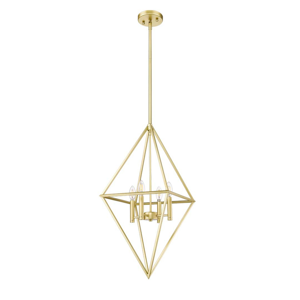 Vivio Gomez 4-Light 20" Geometric Triangle Pendant - CG