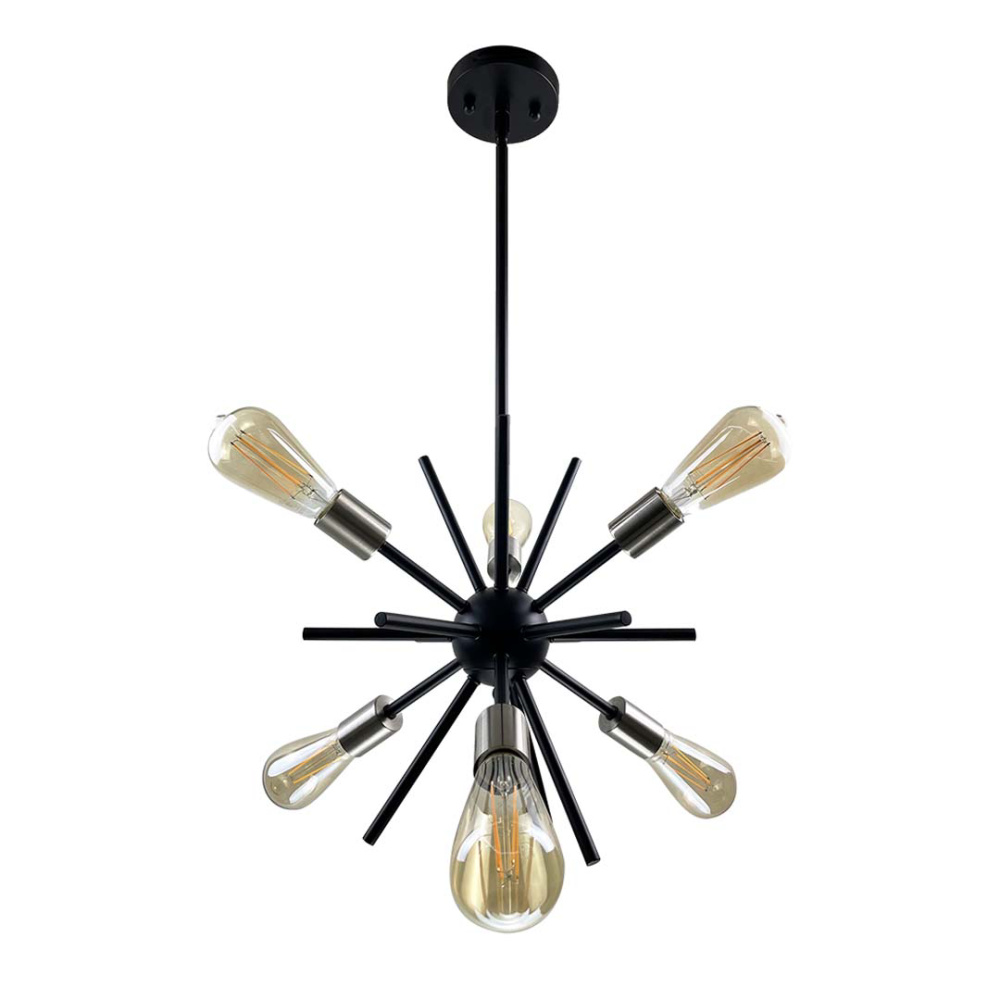 Sputnik 6-Ligth 14" Chandelier - MB with NK Sockets