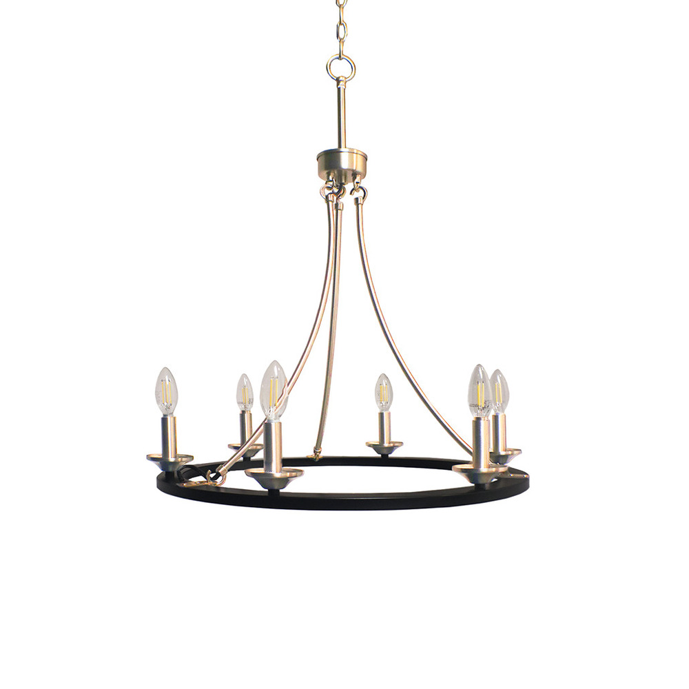 Trento 6-Light Ring Chandelier - MB/CG  E12