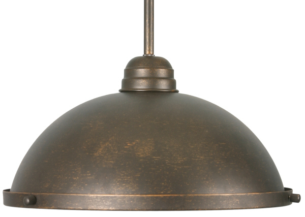 13' Metal Dome Pendant Cover - Frosted Glass - RB