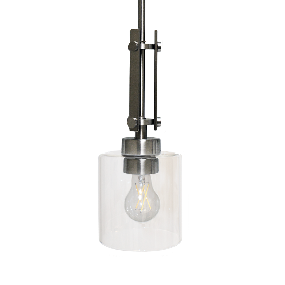 Paris 1-Light Mini Pendant - NK Clear Cylinder Glass