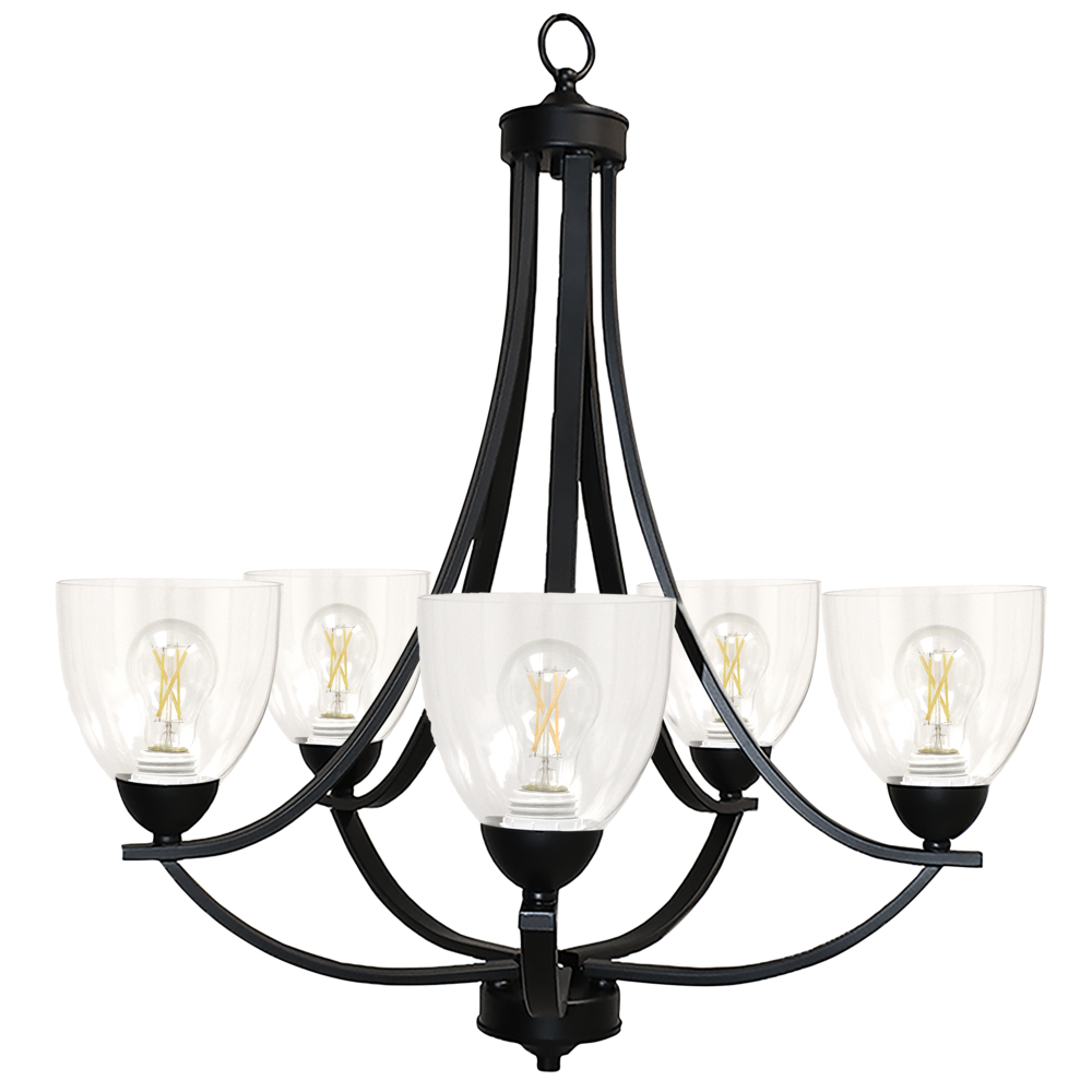 Victoria 5-Light Chandelier - NK Clear Glass