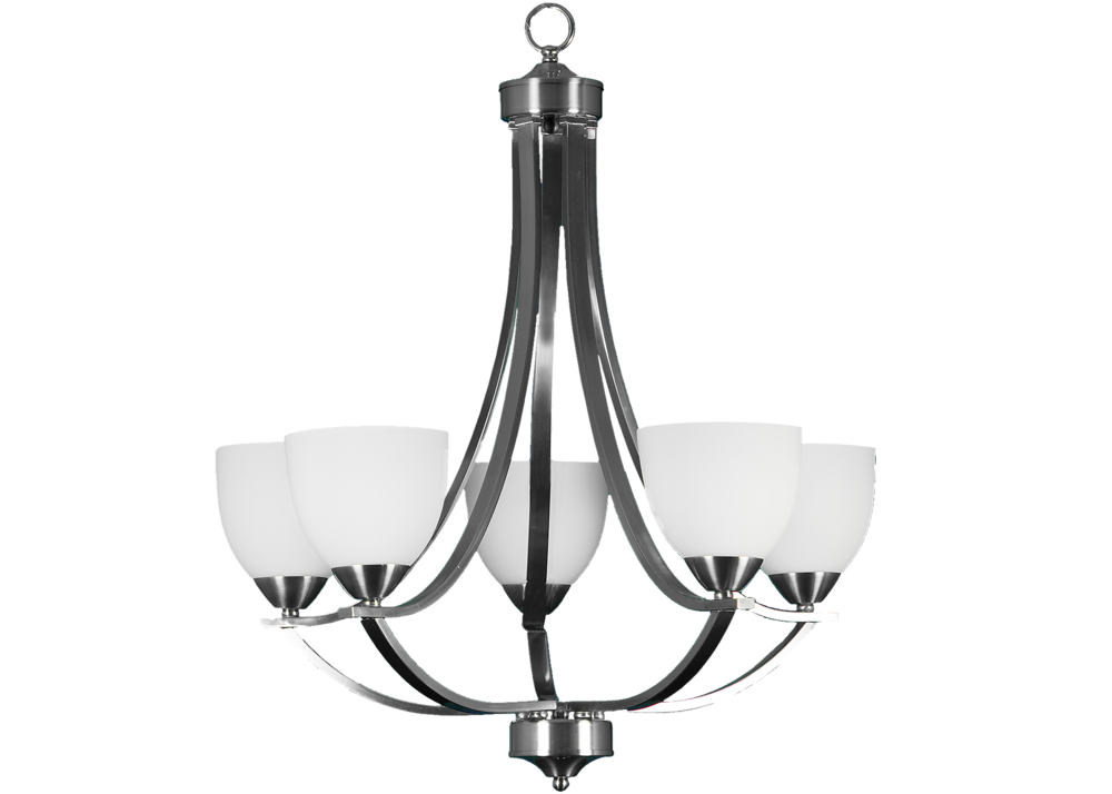 Victoria 5-Light Chandelier - NK White Glass