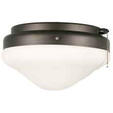 HOMEnhancements 13008 - Shallow Dome Patio Light Kit - MB 2 x LEDA19 3K Included