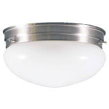 HOMEnhancements 14997 - 1-Light White Glass Mushroom - NK