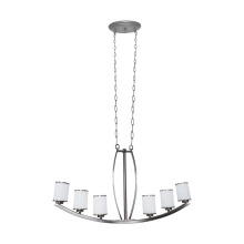 HOMEnhancements 15903 - Lexington 6-Light White Glass Island/Entry - NK