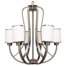 HOMEnhancements 15930 - Lexington 6-Light White Glass Chandelier - NK