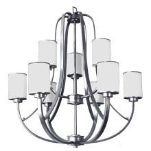 HOMEnhancements 15933 - Lexington 9-Light White Glass Chandelier - NK