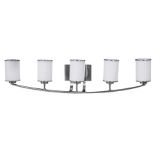 HOMEnhancements 16440 - Lexington 5-Light White Glass Vanity - NK