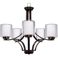 HOMEnhancements 18788 - Sonora 5-Light Chandelier - MB - Clear & White Glass