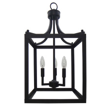 HOMEnhancements 18806 - 3-Light Square Cage Entry - MB - No Glass