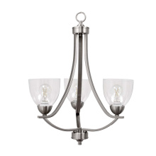 HOMEnhancements 19166 - Victoria 3-Light Chandelier - NK Clear Glass