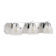 HOMEnhancements 19211 - Special Order 3-Light Contemporary Vanity - NK Clear Glass