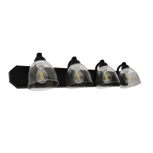 HOMEnhancements 19608 - Special Order 4-Light Contemporary Vanity - MB Clear Glass
