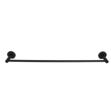 HOMEnhancements 20214 - Modern Round 24" Towel Bar - Matte Black
