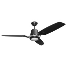 HOMEnhancements 20448 - 52" Verona 3 Blade Matte Black Fan Integrated LED