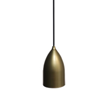 HOMEnhancements 20523 - The Bullet 1-Light Small Metal Shade Bullet Pendant - CG/SV