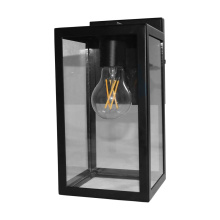 HOMEnhancements 20709 - Alu Small Clear Glass Cube Coach Light - MB